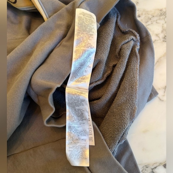 EUC Gucci Tape Detail Popover Hoodie Sweatshirt “Smoke Grey” Men Sz S - Picture 6 of 8